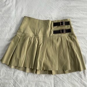 WeWoreWhat Vegan Leather Tennis Skirt